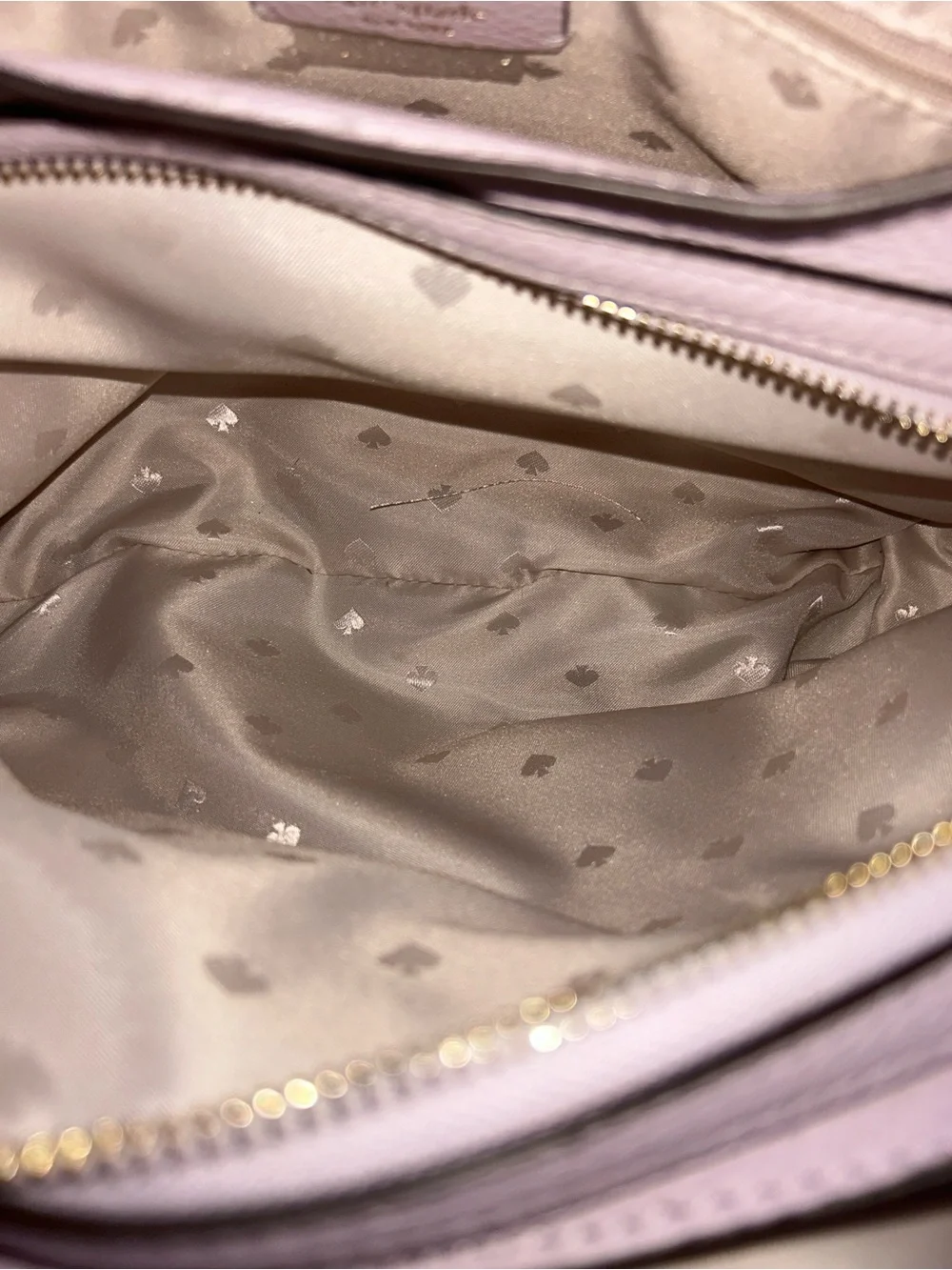 kate spade Leila pebbled leather shoulder bag with matching wallet in baby pink